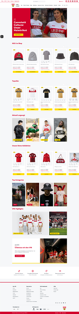 Bild der Referenz: VfB Stuttgart Onlineshop 2026/2027
